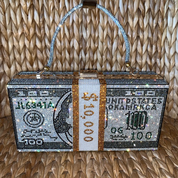 New Rhinestone Crystal Money Bag 💰 - Picture 2 of 14